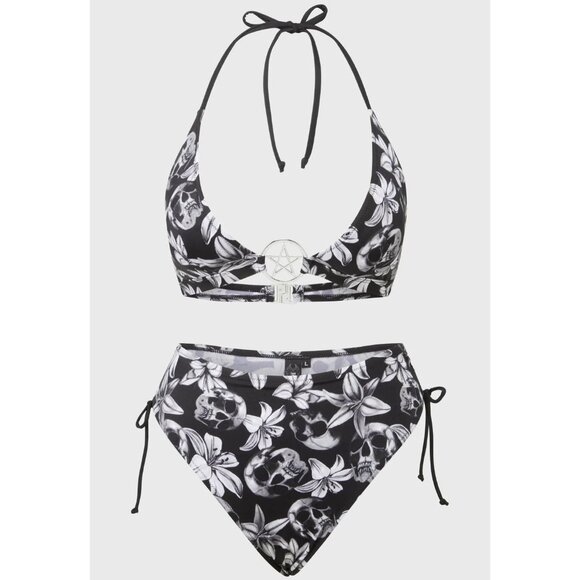 Killstar ✦ Harlette’s Revenge Bikini XS ✦ Pentagram Detail Gothic Swim NWT - Picture 6 of 6